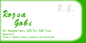 rozsa gobi business card